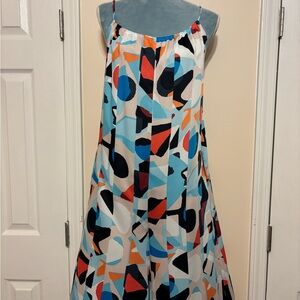 Anthropologie Colorful Geometric Jumpsuit